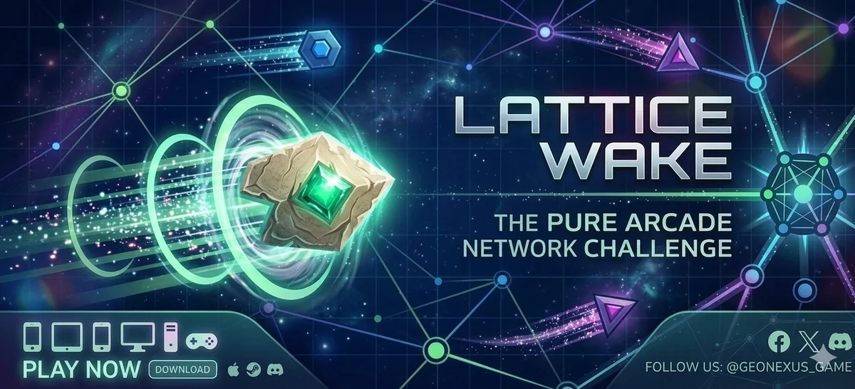 Lattice Wake official promotional artwork showing the geometric sleeping network